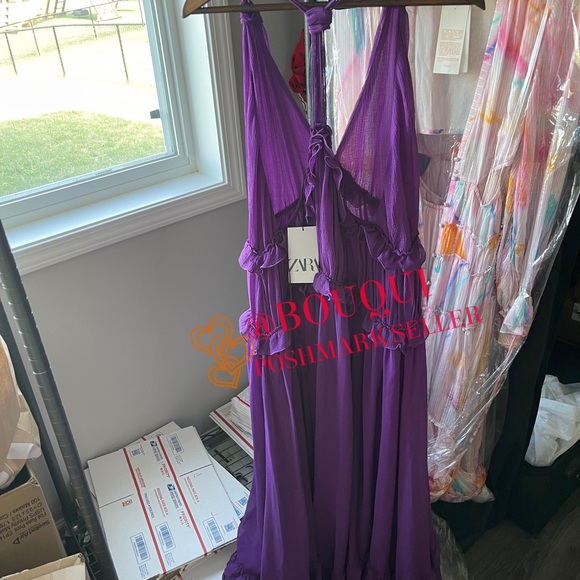 BLOGGERS FAV ZARA LONG STRAPPY MAXI DRESS - Picture 4 of 7